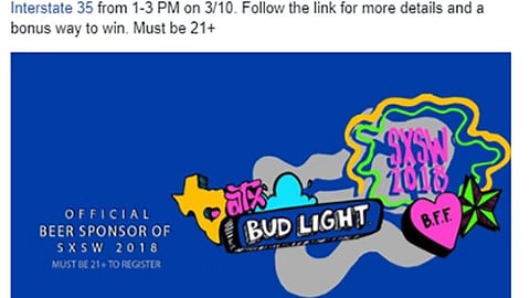 KLBJ 93.7 'SXSW Experience' Facebook Update