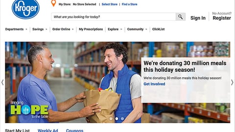 Kroger '30 Million Meals' Carousel Ad