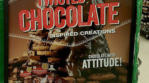Limited Time Originals 'Chocolate With Attitude' Stanchion Sign