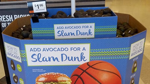Avocados From Mexico 'Slam Dunk' Dump Bin