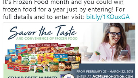 Acme 'Savor the Taste' Twitter Update