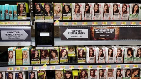 Walmart Garnier 'Find Your Perfect Shade' Touchscreen Shelf Unit
