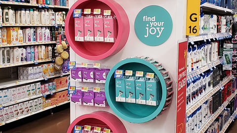 Walmart Joy Shave Endcap Display