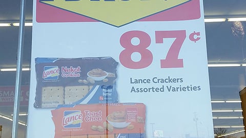 Family Dollar Lance 'Price Drop' Window Poster