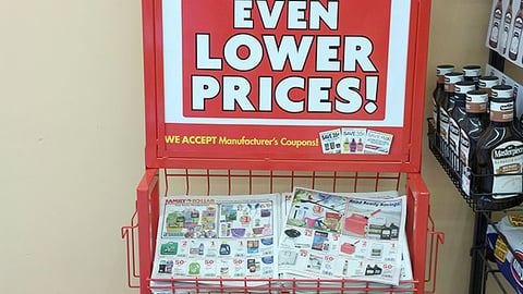 Family Dollar 'Price Drop' Rack Sign