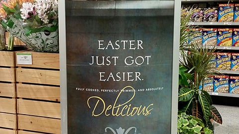 Publix 'Easter Just Got Easier' Stanchion Sign