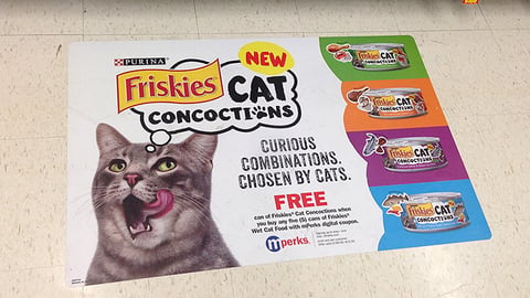 Friskies Cat Concoctions Meijer 'Curious Combinations' Floor Cling