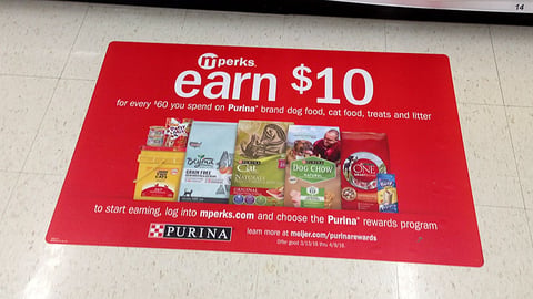 Purina Meijer 'Earn $10' Floor Cling