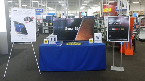 Best Buy Samsung GS7 Upfront Table Display
