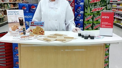 Target 'Energize Your A.M.' Sampling Station