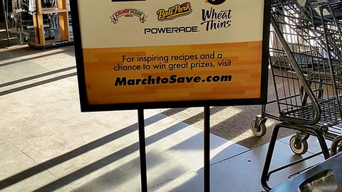 QFC 'Where Food & Fans Unite' Stanchion Sign