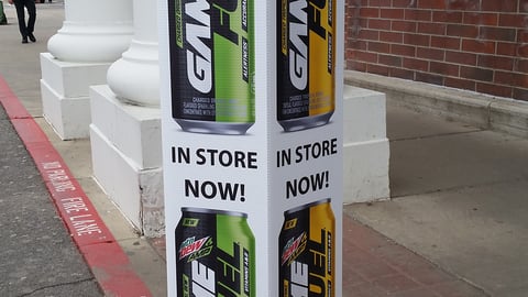 Walmart Mtn Dew Amp Game Fuel Bollard Wrap