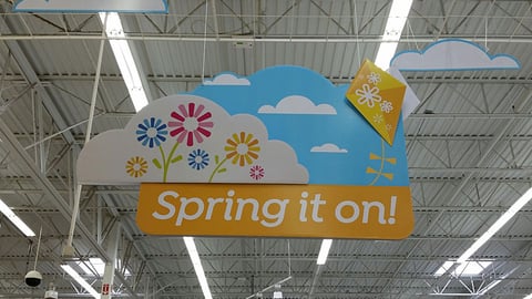 Walmart 'Spring It On' Ceiling Banner