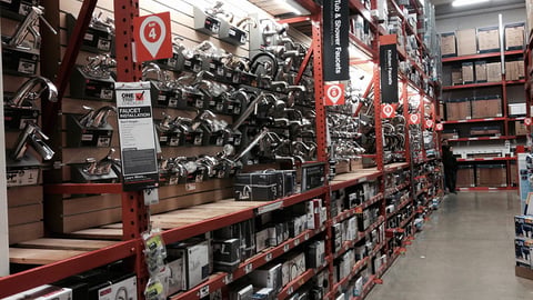 Home Depot Faucet In-Line Merchandising