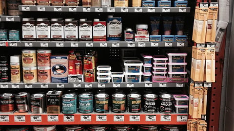 Home Depot Wood Oil In-Line Merchandising 
