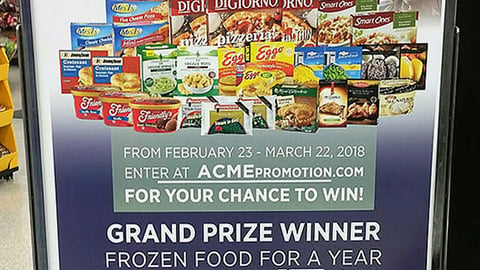 Acme 'Savor the Taste' Stanchion Sign