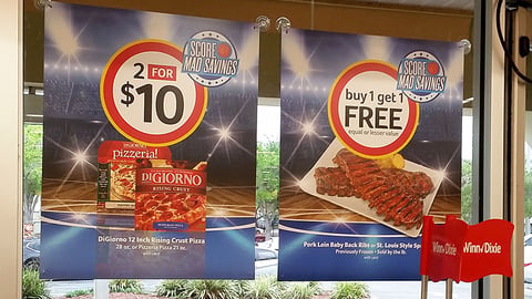 Winn-Dixie 'Score Mad Savings' Window Posters