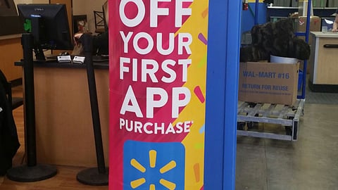 Walmart 'First App Purchase' Incentive Standee