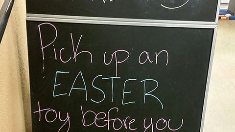 PetSmart 'Pick Up an Easter Toy' A-Board