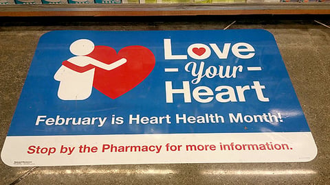 Ralphs 'Love Your Heart' Floor Cling