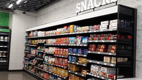 Amazon Go Grocery 'Snacks' Perimeter Display