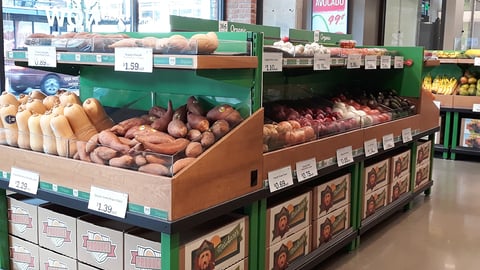 Amazon Go Grocery Organic Produce Gondola