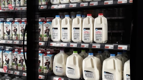 Amazon Go Grocery Milk Cooler