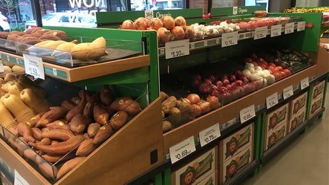 Amazon Go Grocery Organic Produce Gondola