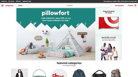 Target Pillowfort Leaderboard Ad