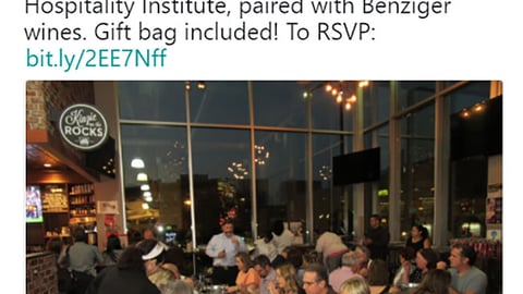 Jewel-Osco 'Organic Wine Dinner' Twitter Update
