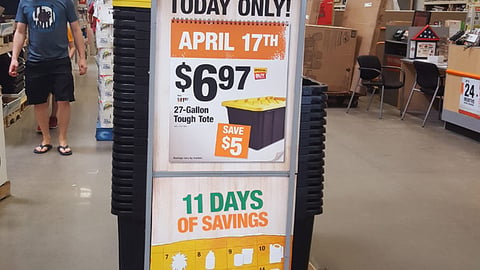 Home Depot 'Spring Black Friday' Stanchion Sign