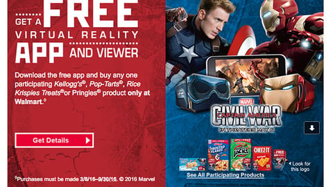 Kellogg Walmart 'Captain America: Civil War' Incentive