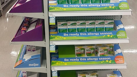 Meijer 'Be Ready This Allergy Season' Shelf Trays