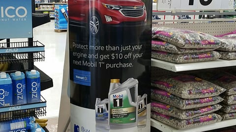 Mobil 1 Walmart 'Eco-Friendly' Standee