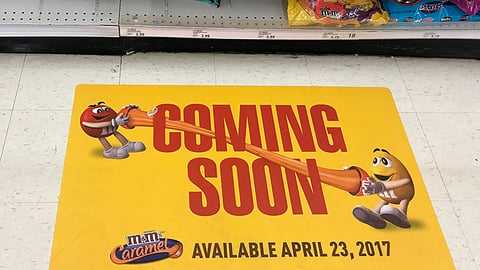 M&M's Caramel Meijer 'Coming Soon' Floor Cling