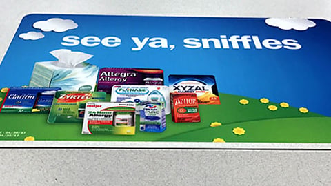 Meijer 'See Ya, Sniffles' Counter Cling