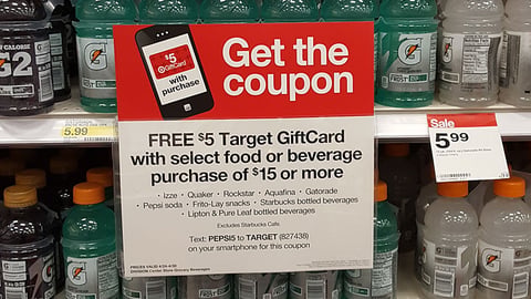 Target Pepsi 'Get the Coupon' Shelf Sign