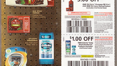 Old Spice Gillette 'Tools To Build Your Look' FSI