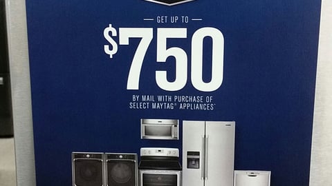Best Buy 'May is Maytag Month' Cling