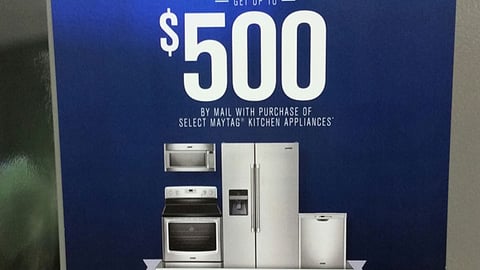 Best Buy 'May is Maytag Month' Cling