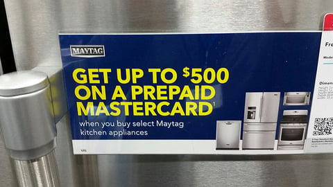 Best Buy Maytag Incentive Price Sign