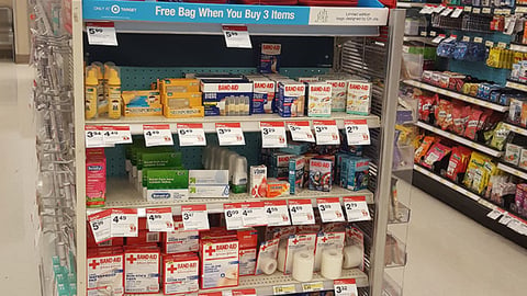 Target J&J 'Perfect First Aid Kit' Endcap