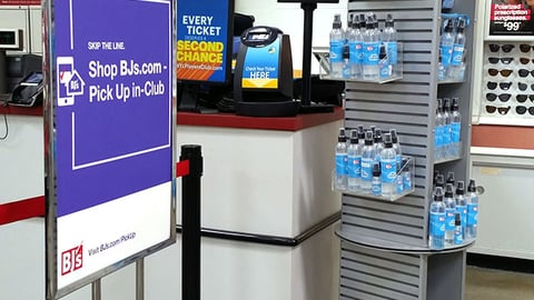 BJ's 'Shop BJ's - Pick up In-Club' Checkout Signs 