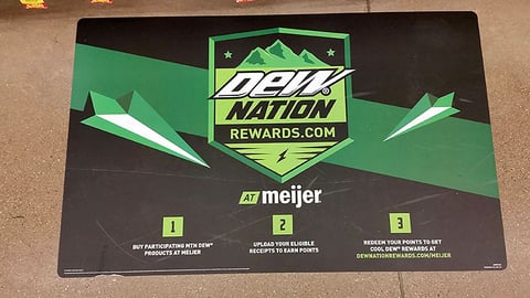 Mountain Dew Meijer 'Dew Nation' Floor Cling