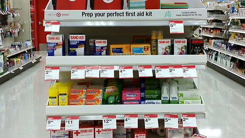Target J&J 'First Aid Kit' Endcap