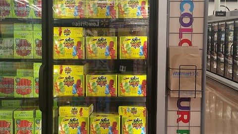 Walmart Sour Patch Kids Ice Pops Endcap Freezer