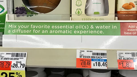 Nature's Truth Aromatherapy Shelf Display