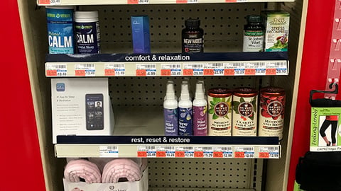 CVS 'Relaxation' Shelf Signs