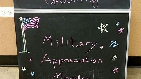 PetSmart 'Military Appreciation Monday' A-Board