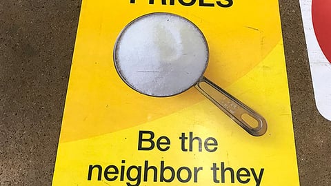Smith's 'Be the Neighbor They Borrow From' Floor Cling